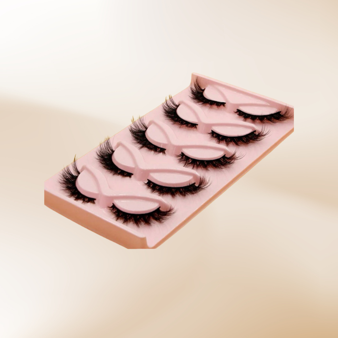 5 Pair 3D Faux Mink Winged Lashes