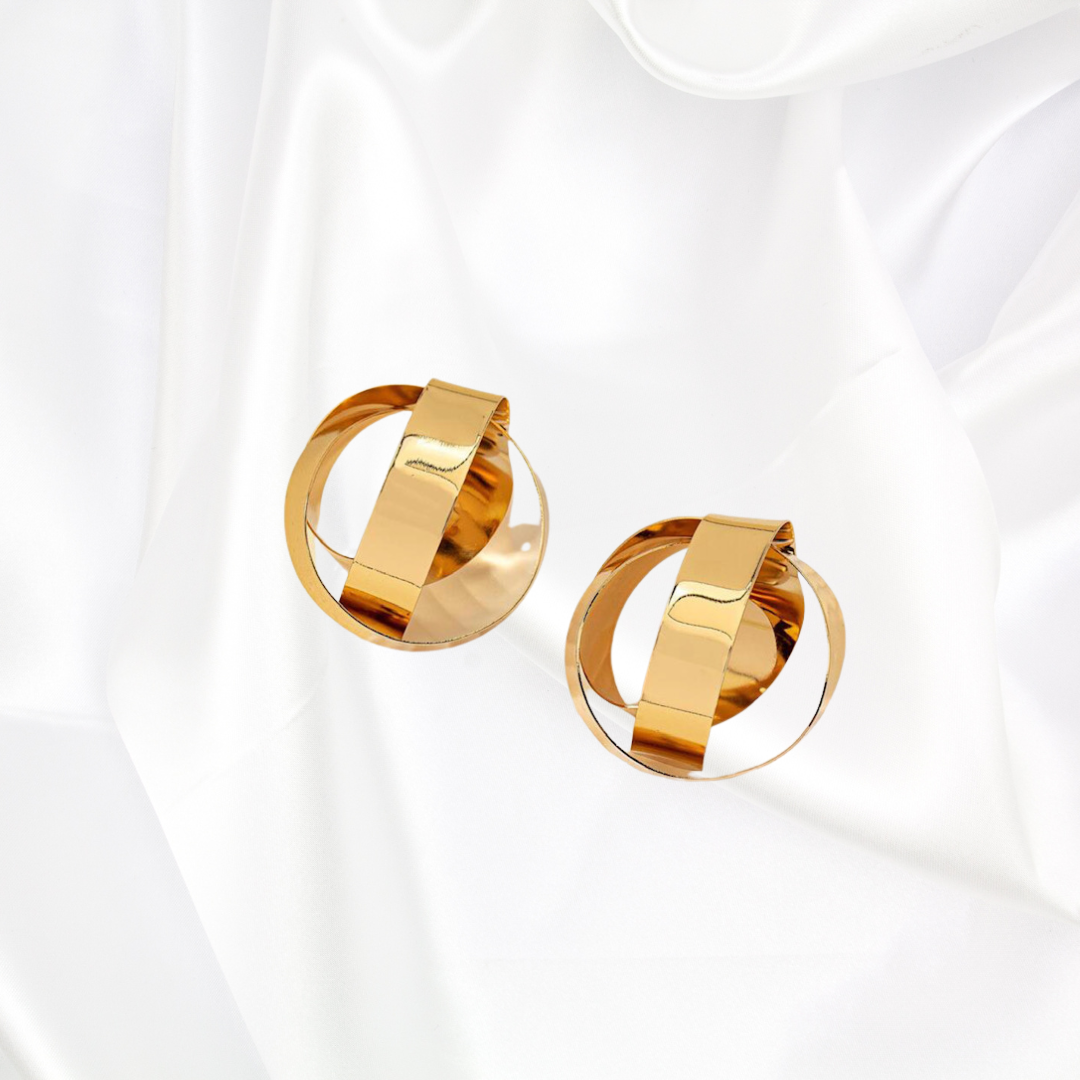 Gold Geometric Stud Earrings