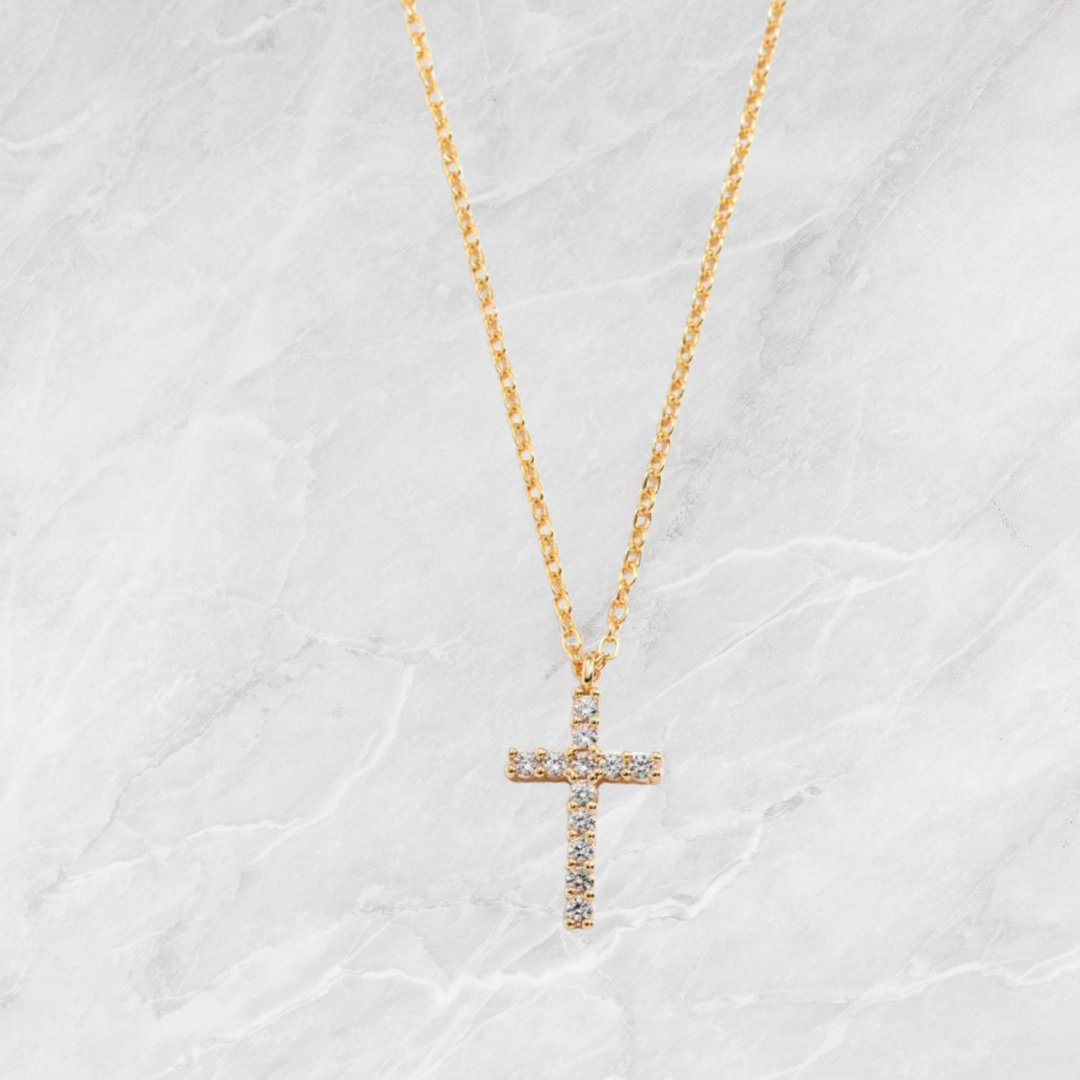 Cubic Cross Necklace